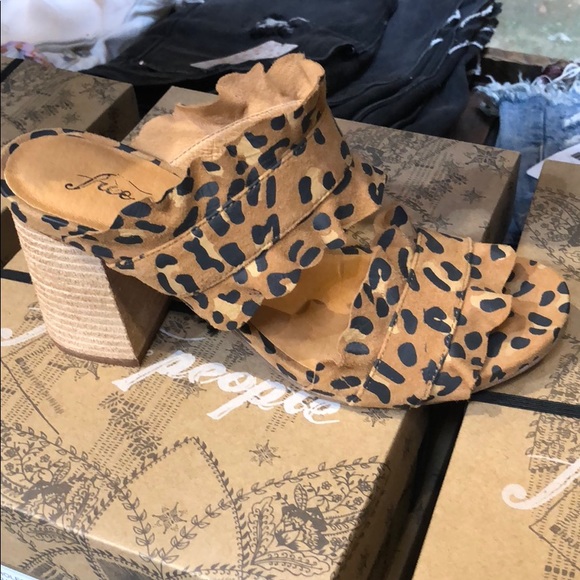 Free People Shoes - Brand New Free People Cheetah Ruffle Heel